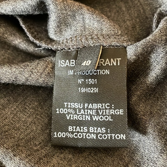ISABEL MARANT: Gathered Sleeve Wool Jersey Top - Picture 7 of 8